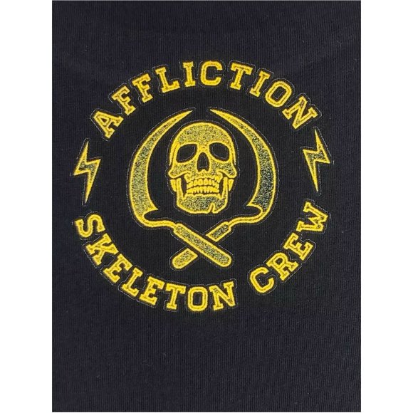 AFFLICTION SNAKE EYES Men's T-shirt BLACK Biker MM - Picture 7 of 8